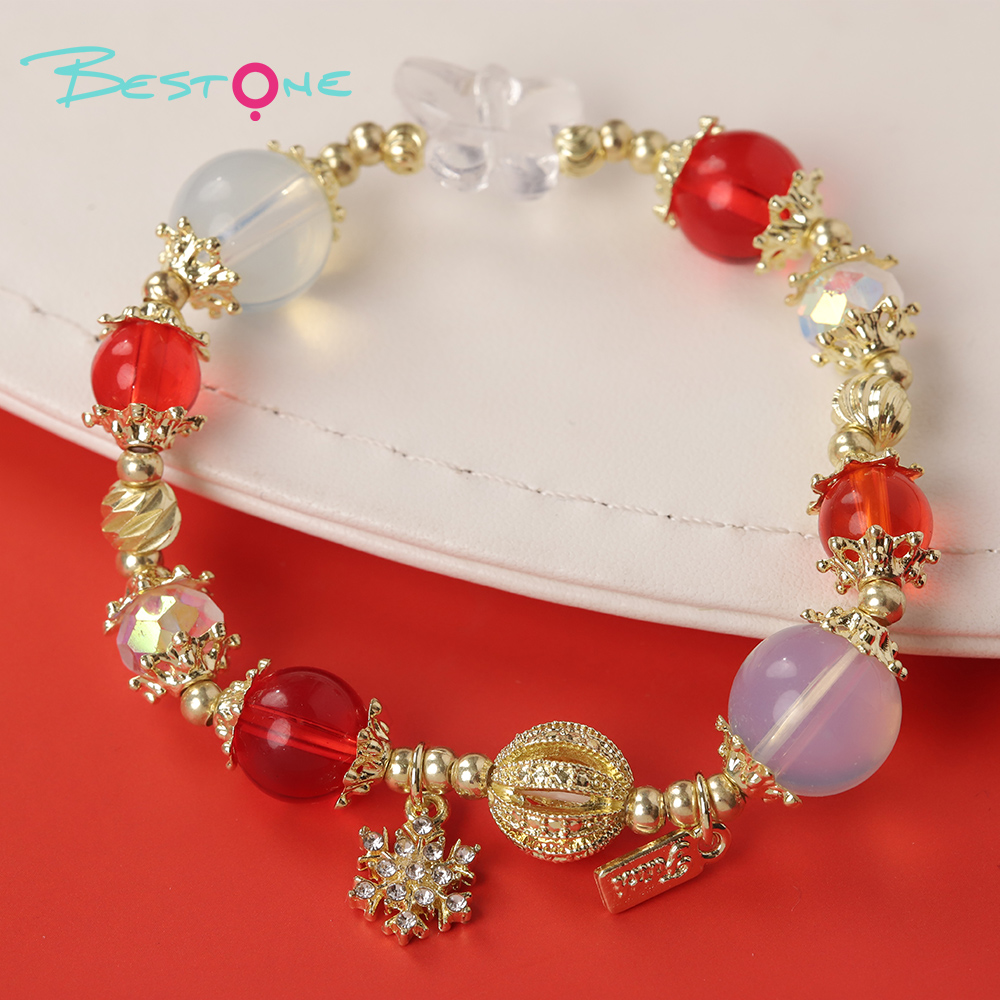 Christmas Themed Bracelets – Chain & Elastic Styles – Hand-painted Acrylic, Glass & Alloy Charms – OEM Ready