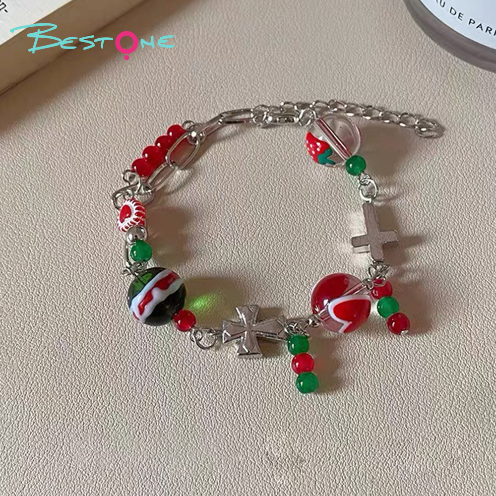 Christmas Themed Bracelets – Chain & Elastic Styles – Hand-painted Acrylic, Glass & Alloy Charms – OEM Ready