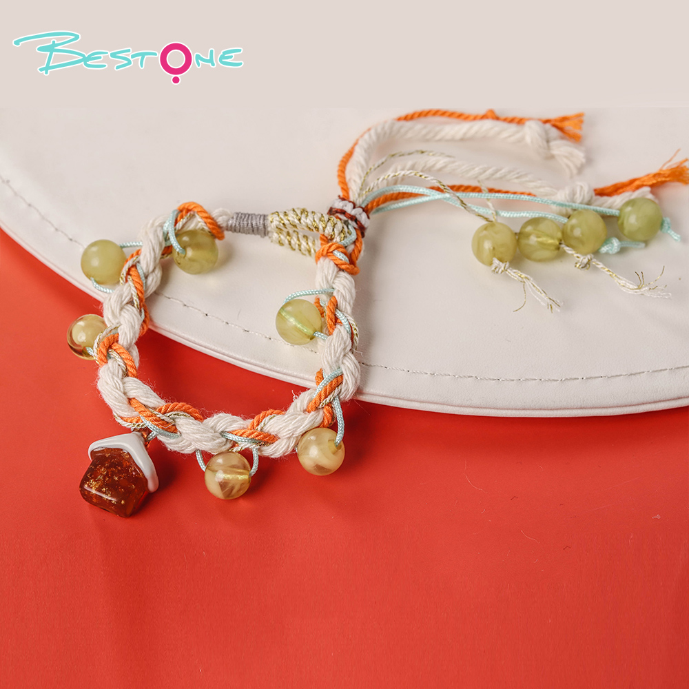 Christmas Woven Pull-Cord Bracelets – Handcrafted Cotton Rope – Acrylic & Mixed Charms – Adjustable Fit – 18cm
