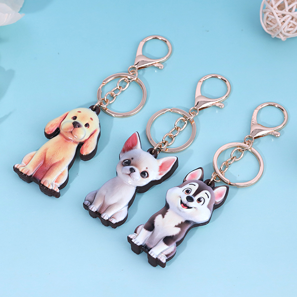 Vinyl Dog Breed Keychains – Cute Cartoon Style – 5.5~6.5cm