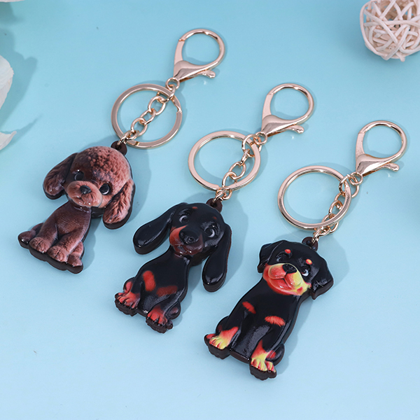 Vinyl Dog Breed Keychains – Cute Cartoon Style – 5.5~6.5cm