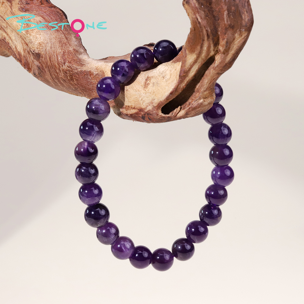 Crystal Bracelet and Raw Stone Gift Set – 8mm Gemstone Bead Bracelet with 25–35mm Natural Crystal