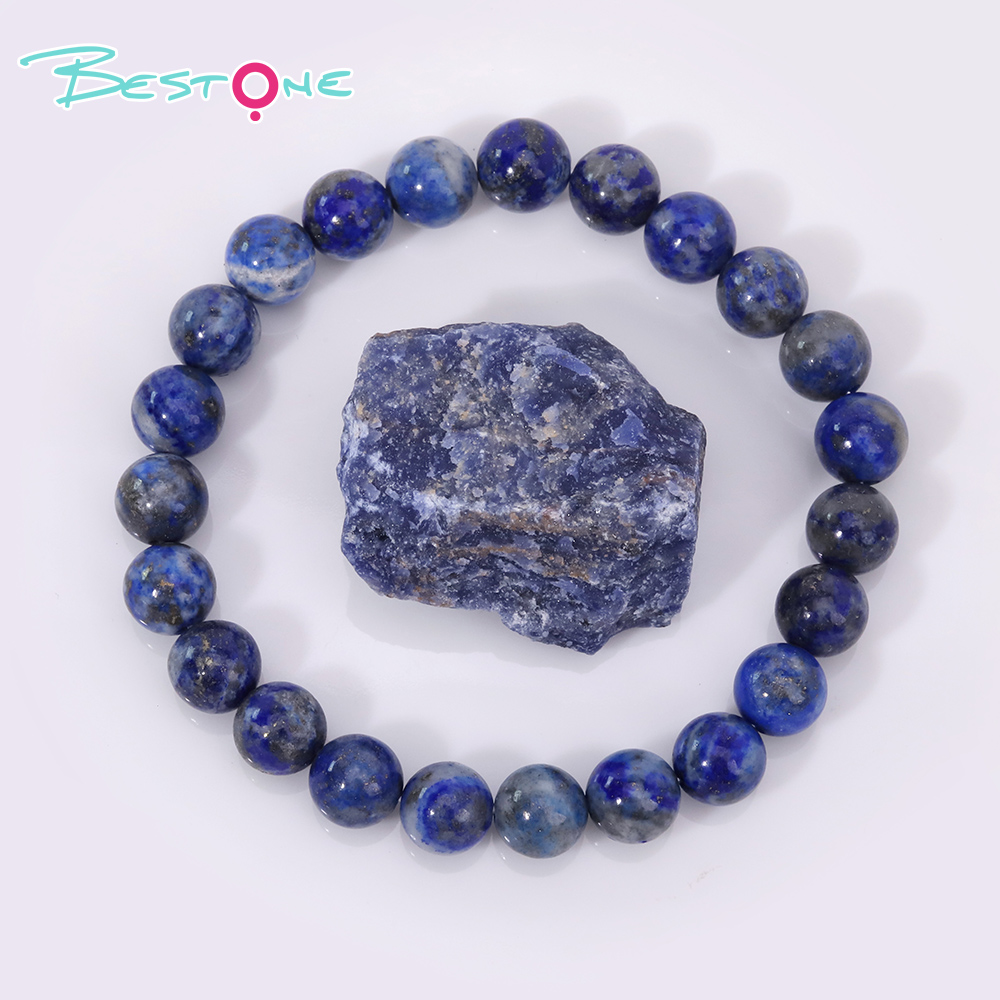 Crystal Bracelet and Raw Stone Gift Set – 8mm Gemstone Bead Bracelet with 25–35mm Natural Crystal