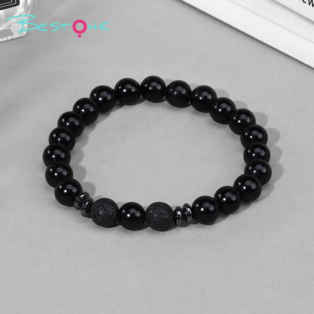 Natural Stone Beaded Bracelets 8mm – Lava, Tiger Eye, Lapis, Howlite, Jasper with Optional Mixed Bead Design – 18cm Stretch Unisex Jewelry Wholesale