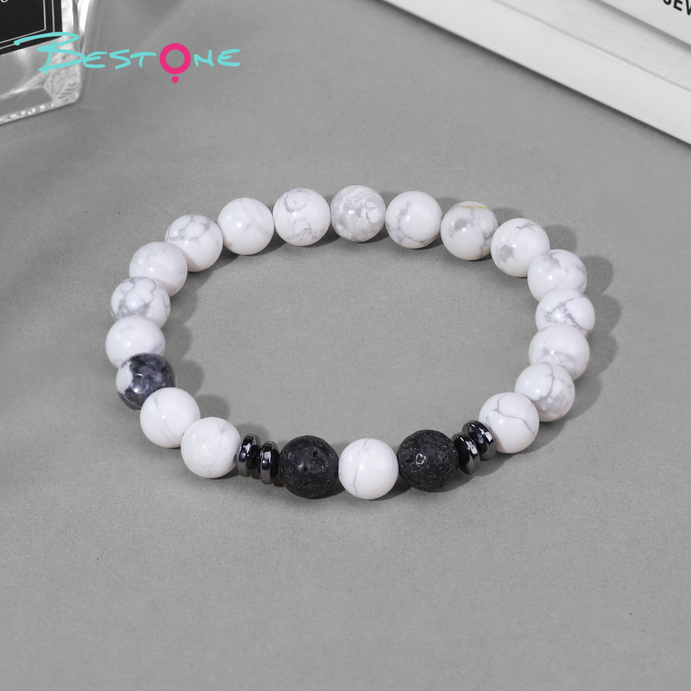 Natural Stone Beaded Bracelets 8mm – Lava, Tiger Eye, Lapis, Howlite, Jasper with Optional Mixed Bead Design – 18cm Stretch Unisex Jewelry Wholesale