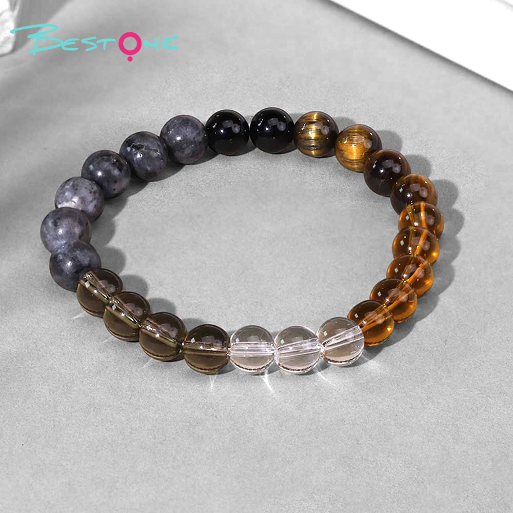 Multi-Stone Beaded Bracelets 8mm – Jade, Garnet, Rose Quartz, Apatite, Citrine, Tiger Eye, Aventurine, Moonstone – Mixed Gemstone Healing Jewelry 18cm Stretch Wholesale