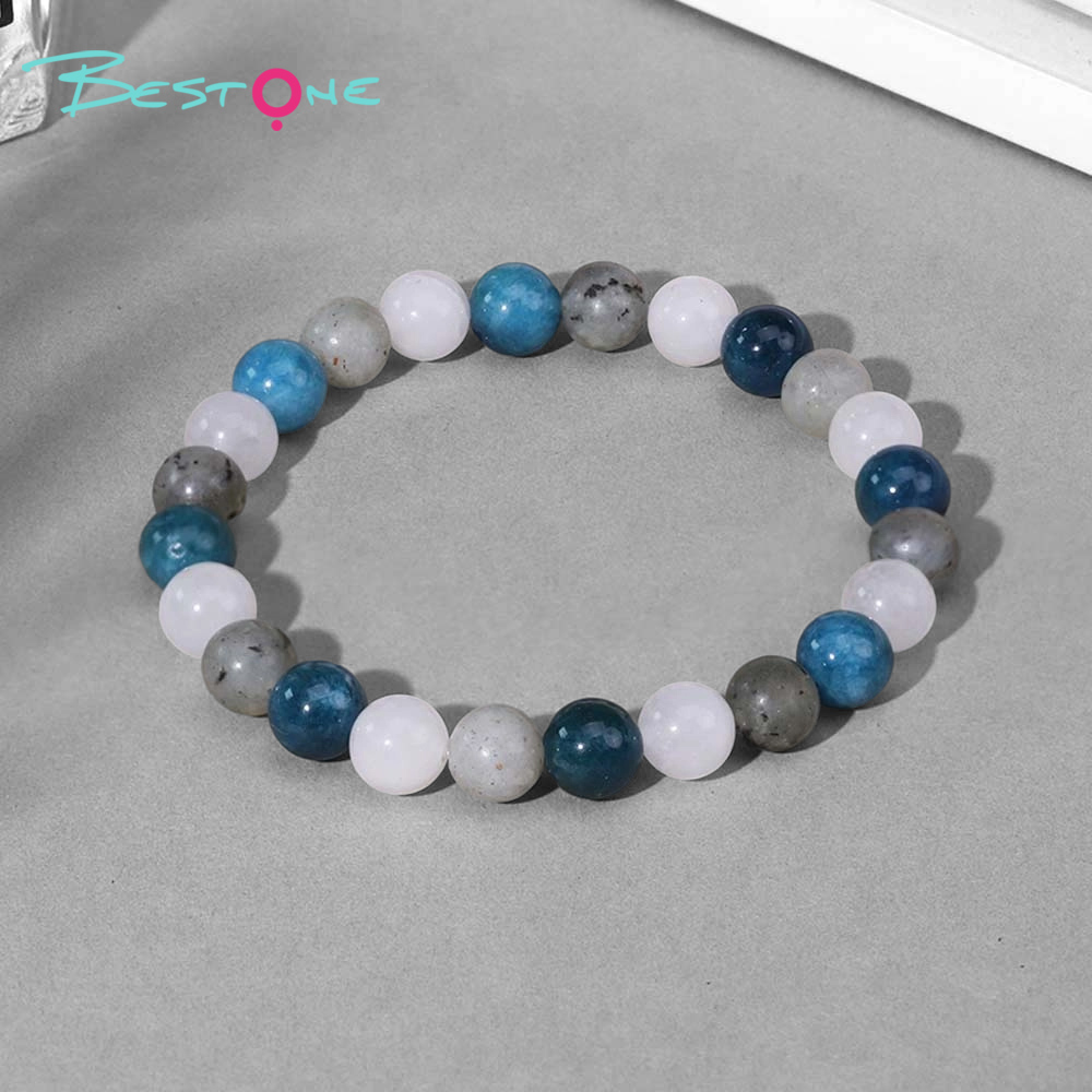 Multi-Stone Beaded Bracelets 8mm – Jade, Garnet, Rose Quartz, Apatite, Citrine, Tiger Eye, Aventurine, Moonstone – Mixed Gemstone Healing Jewelry 18cm Stretch Wholesale