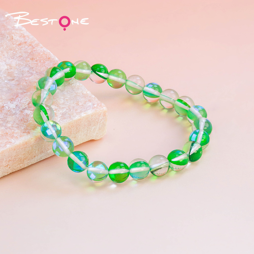 8mm Glass Beaded Bracelet – Mixed Colors, Shiny & Transparent Round Beads – Fashion Jewelry Gift for Women (12 Colors) 8mm Glass Beaded Bracelet – Mixed Colors, Shiny & Transparent Round Beads – Fashion Jewelry Gift for Women (12 Colors)