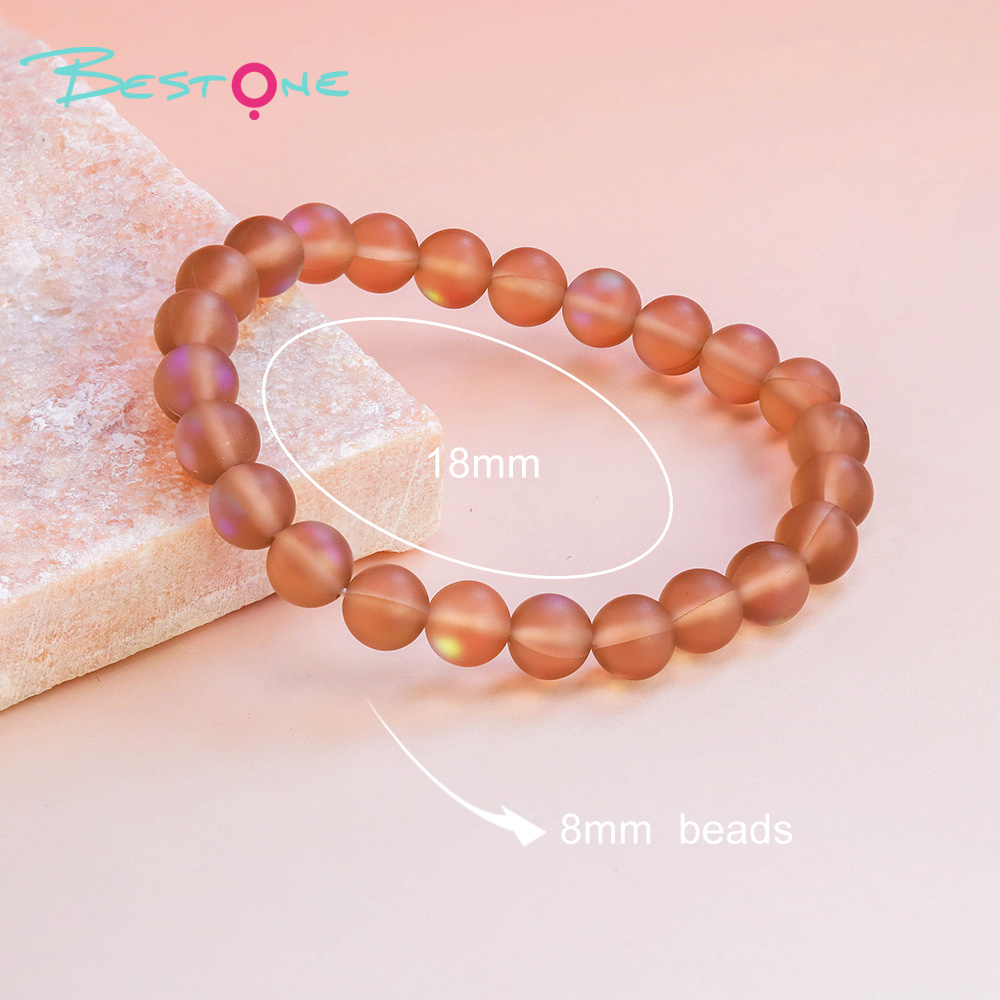 8mm Frosted Glass Beaded Bracelet – Shiny Round Beads in Multiple Colors – Fashion Jewelry Gift for Women 8mm Frosted Glass Beaded Bracelet – Shiny Round Beads in Multiple Colors – Fashion Jewelry Gift for Women