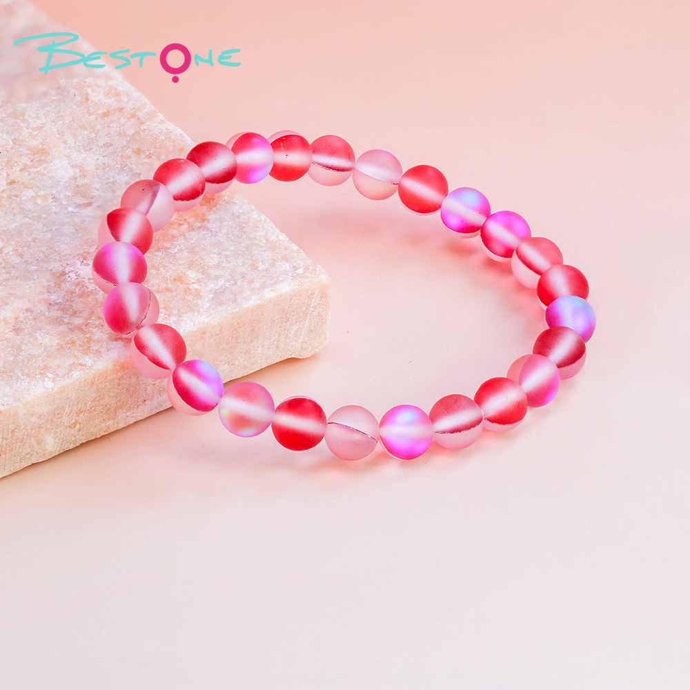 8mm Frosted Glass Beaded Bracelet – Shiny Round Beads in Multiple Colors – Fashion Jewelry Gift for Women 8mm Frosted Glass Beaded Bracelet – Shiny Round Beads in Multiple Colors – Fashion Jewelry Gift for Women