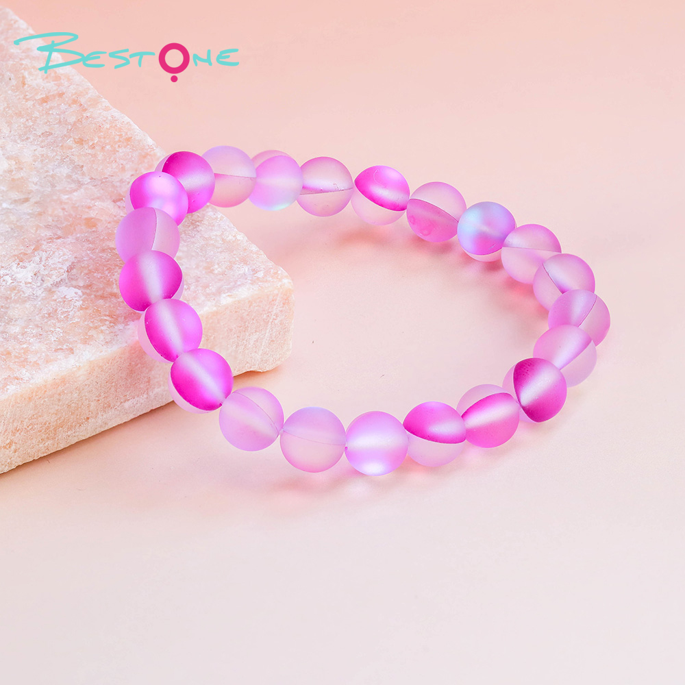 8mm Frosted Glass Beaded Bracelet – Shiny Round Beads in Multiple Colors – Fashion Jewelry Gift for Women 8mm Frosted Glass Beaded Bracelet – Shiny Round Beads in Multiple Colors – Fashion Jewelry Gift for Women