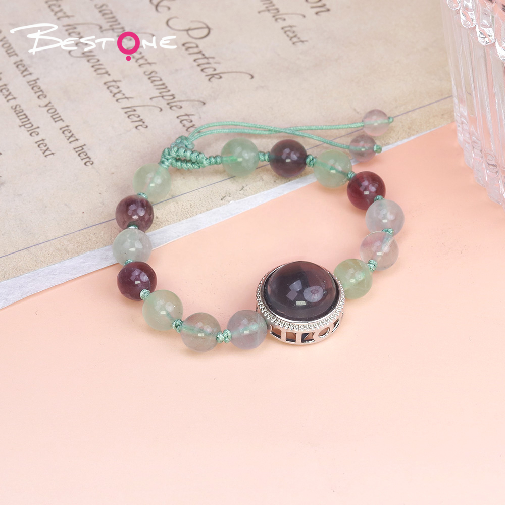 Natural Stone Bracelet with Lotus Base Pendant – 8mm Gemstone Beads & Woven Cord (Crystal, Amethyst, Obsidian, Aventurine, Tiger Eye) Natural Stone Bracelet with Lotus Base Pendant – 8mm Gemstone Beads & Woven Cord (Crystal, Amethyst, Obsidian, Aventurine, Tiger Eye)