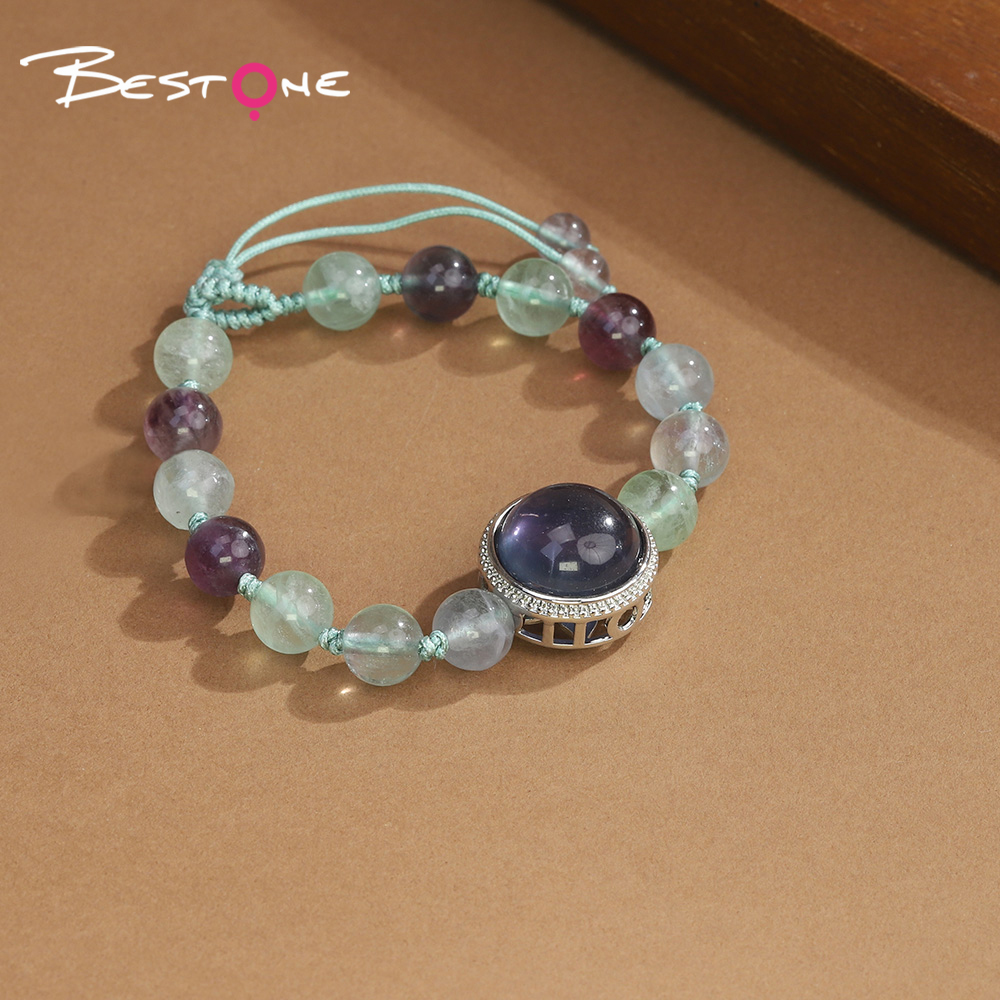 Natural Stone Bracelet with Lotus Base Pendant – 8mm Gemstone Beads & Woven Cord (Crystal, Amethyst, Obsidian, Aventurine, Tiger Eye) Natural Stone Bracelet with Lotus Base Pendant – 8mm Gemstone Beads & Woven Cord (Crystal, Amethyst, Obsidian, Aventurine, Tiger Eye)