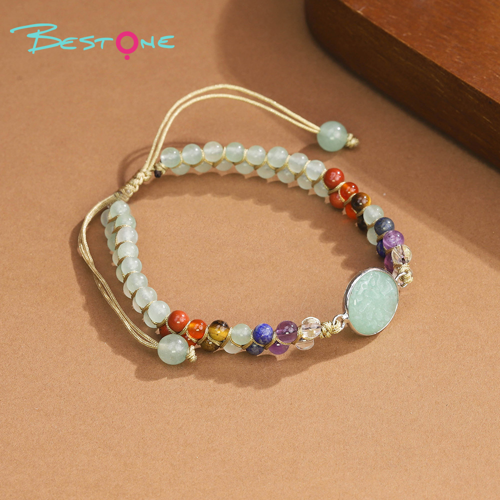 Tree of Life Double-Strand Natural Stone Bracelet – 7 Chakra Gemstone Beads with Adjustable Braided Cord (Aventurine, Rose Quartz, Amethyst, Turquoise, Obsidian, Tiger Eye) Tree of Life Double-Strand Natural Stone Bracelet – 7 Chakra Gemstone Beads with Adjustable Braided Cord (Aventurine, Rose Quartz, Amethyst, Turquoise, Obsidian, Tiger Eye)