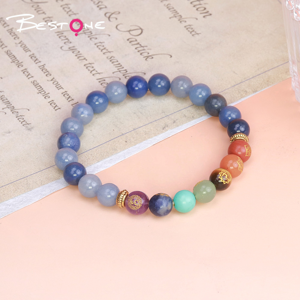 Engraved Natural Stone & Crystal Bead Bracelet – Amethyst, Blue Aventurine, 8mm Beads – Spiritual Jewelry Engraved Natural Stone & Crystal Bead Bracelet – Amethyst, Blue Aventurine, 8mm Beads – Spiritual Jewelry