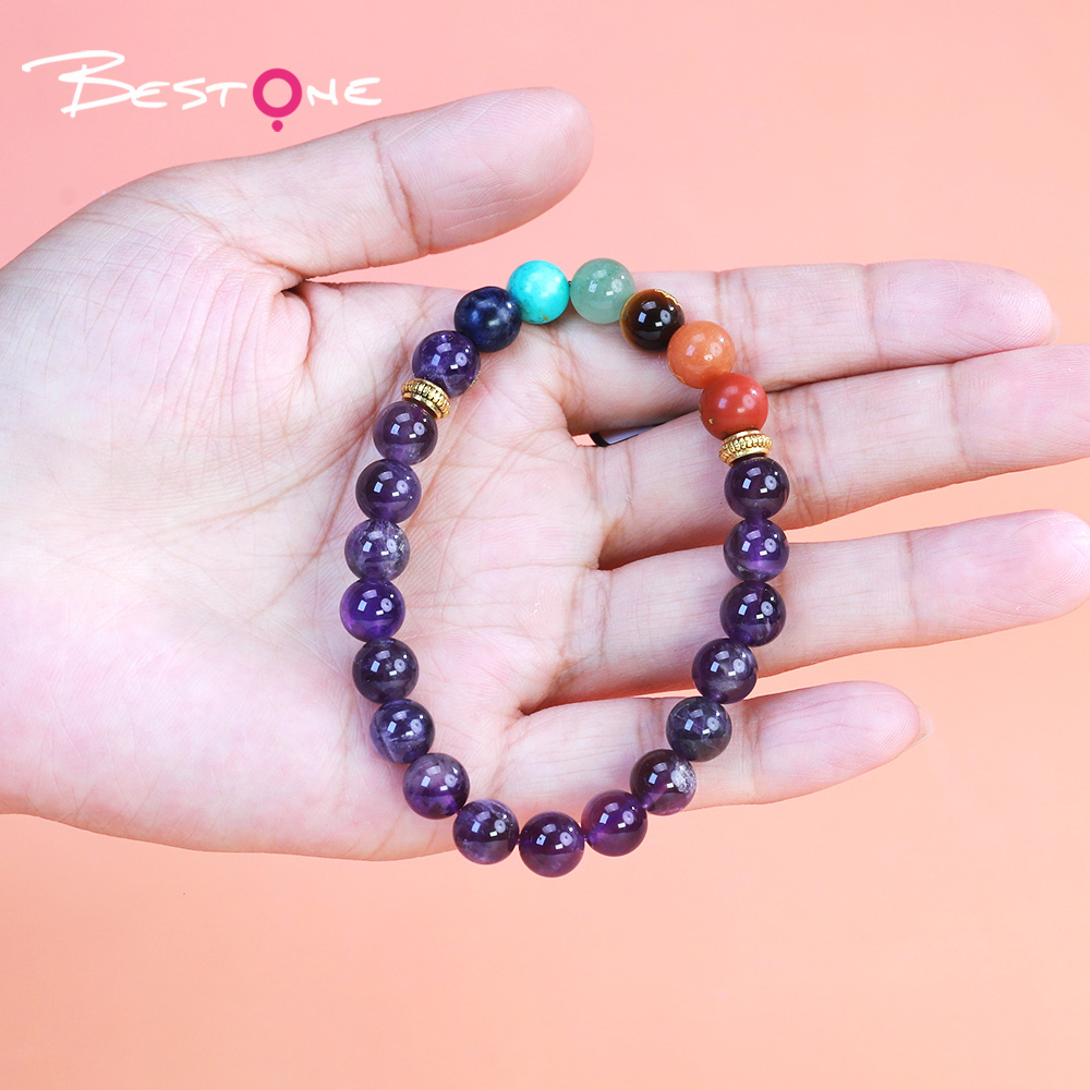 Engraved Natural Stone & Crystal Bead Bracelet – Amethyst, Blue Aventurine, 8mm Beads – Spiritual Jewelry Engraved Natural Stone & Crystal Bead Bracelet – Amethyst, Blue Aventurine, 8mm Beads – Spiritual Jewelry