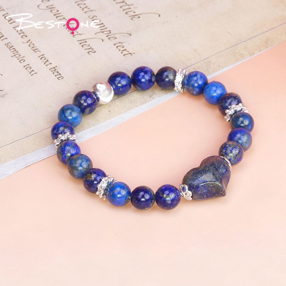 8mm Natural Stone Bead Bracelet with Gear Rhinestone Spacer & Heart Pendant – Lapis, Amethyst, Clear Quartz, Strawberry Quartz, Aventurine, Tiger Eye, Gold Obsidian, Rose Quartz 8mm Natural Stone Bead Bracelet with Gear Rhinestone Spacer & Heart Pendant – Lapis, Amethyst, Clear Quartz, Strawberry Quartz, Aventurine, Tiger Eye, Gold Obsidian, Rose Quartz