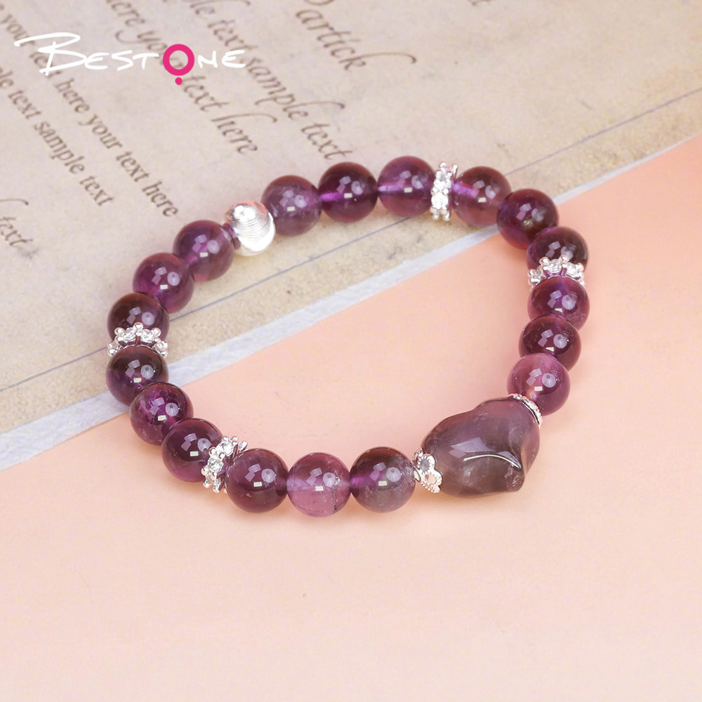 8mm Natural Stone Bead Bracelet with Gear Rhinestone Spacer & Heart Pendant – Lapis, Amethyst, Clear Quartz, Strawberry Quartz, Aventurine, Tiger Eye, Gold Obsidian, Rose Quartz 8mm Natural Stone Bead Bracelet with Gear Rhinestone Spacer & Heart Pendant – Lapis, Amethyst, Clear Quartz, Strawberry Quartz, Aventurine, Tiger Eye, Gold Obsidian, Rose Quartz