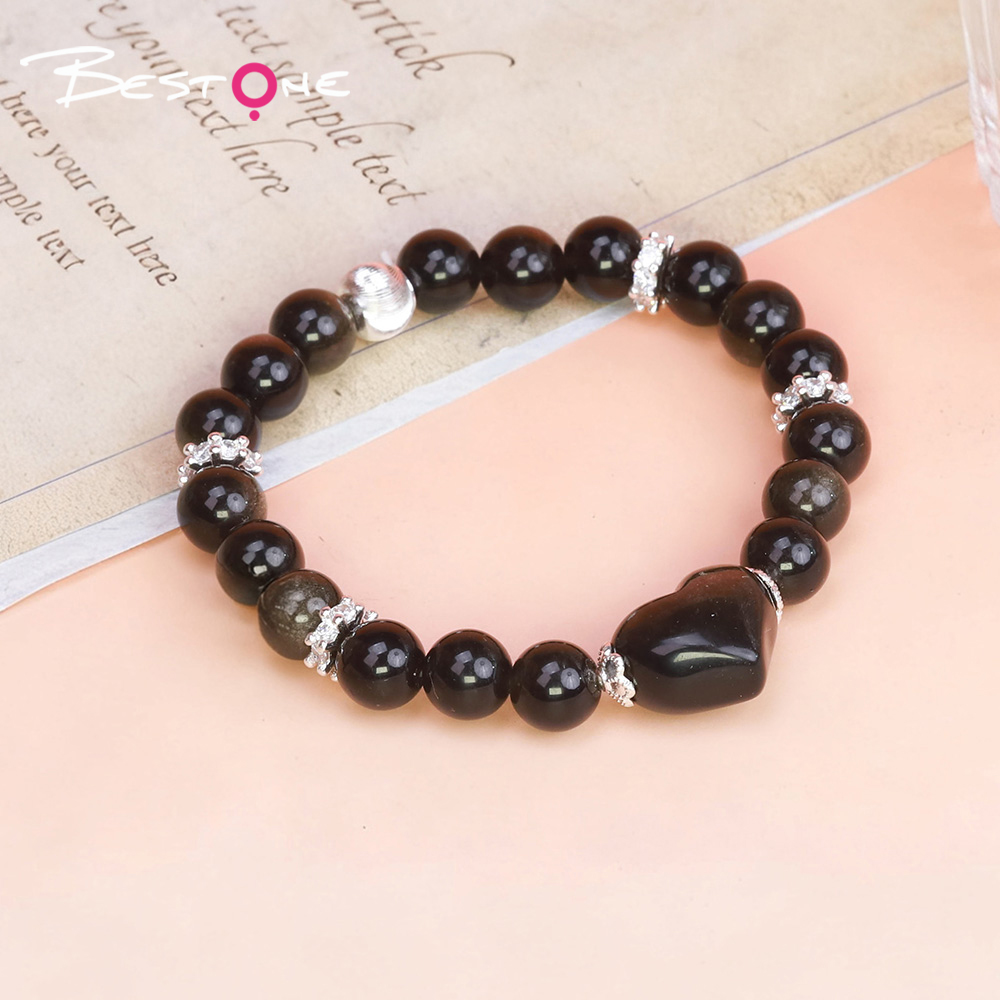 8mm Natural Stone Bead Bracelet with Gear Rhinestone Spacer & Heart Pendant – Lapis, Amethyst, Clear Quartz, Strawberry Quartz, Aventurine, Tiger Eye, Gold Obsidian, Rose Quartz 8mm Natural Stone Bead Bracelet with Gear Rhinestone Spacer & Heart Pendant – Lapis, Amethyst, Clear Quartz, Strawberry Quartz, Aventurine, Tiger Eye, Gold Obsidian, Rose Quartz