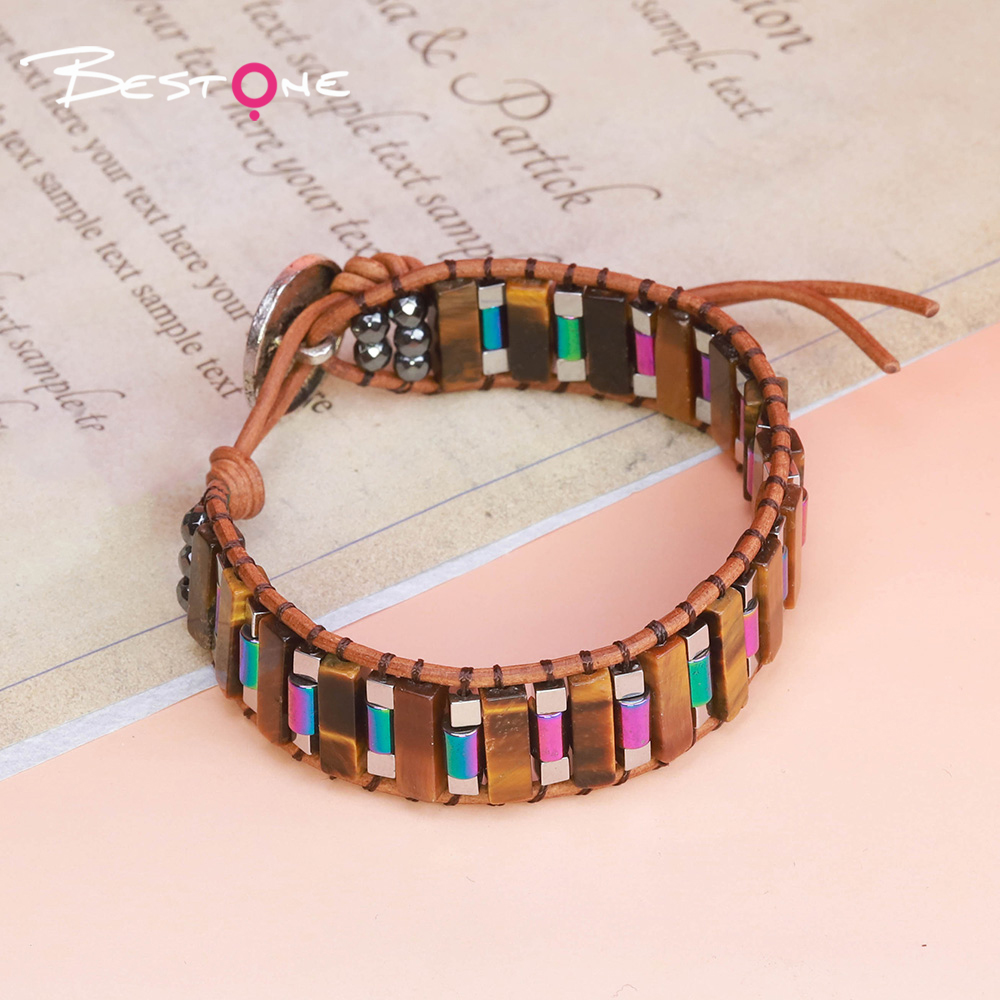 Natural Stone Bar Bead Bracelet with Rainbow Iron Beads & Alloy Tree of Life Charm – Tiger Eye, Picture Stone, White Turquoise, Aventurine, Lapis, Flower Green Stone Natural Stone Bar Bead Bracelet with Rainbow Iron Beads & Alloy Tree of Life Charm – Tiger Eye, Picture Stone, White Turquoise, Aventurine, Lapis, Flower Green Stone