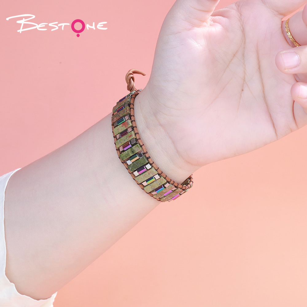 Natural Stone Bar Bead Bracelet with Rainbow Iron Beads & Alloy Tree of Life Charm – Tiger Eye, Picture Stone, White Turquoise, Aventurine, Lapis, Flower Green Stone Natural Stone Bar Bead Bracelet with Rainbow Iron Beads & Alloy Tree of Life Charm – Tiger Eye, Picture Stone, White Turquoise, Aventurine, Lapis, Flower Green Stone