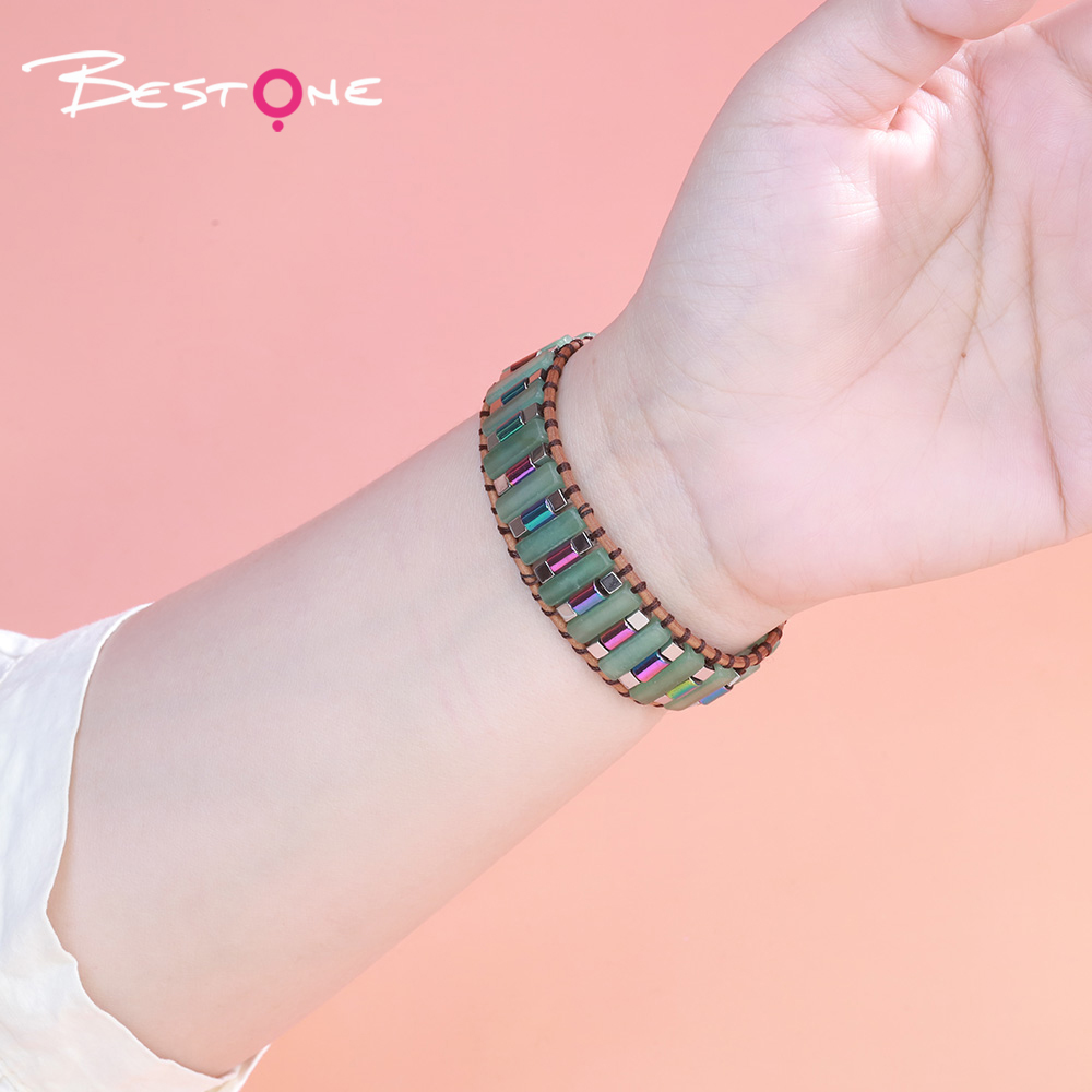 Natural Stone Bar Bead Bracelet with Rainbow Iron Beads & Alloy Tree of Life Charm – Tiger Eye, Picture Stone, White Turquoise, Aventurine, Lapis, Flower Green Stone Natural Stone Bar Bead Bracelet with Rainbow Iron Beads & Alloy Tree of Life Charm – Tiger Eye, Picture Stone, White Turquoise, Aventurine, Lapis, Flower Green Stone