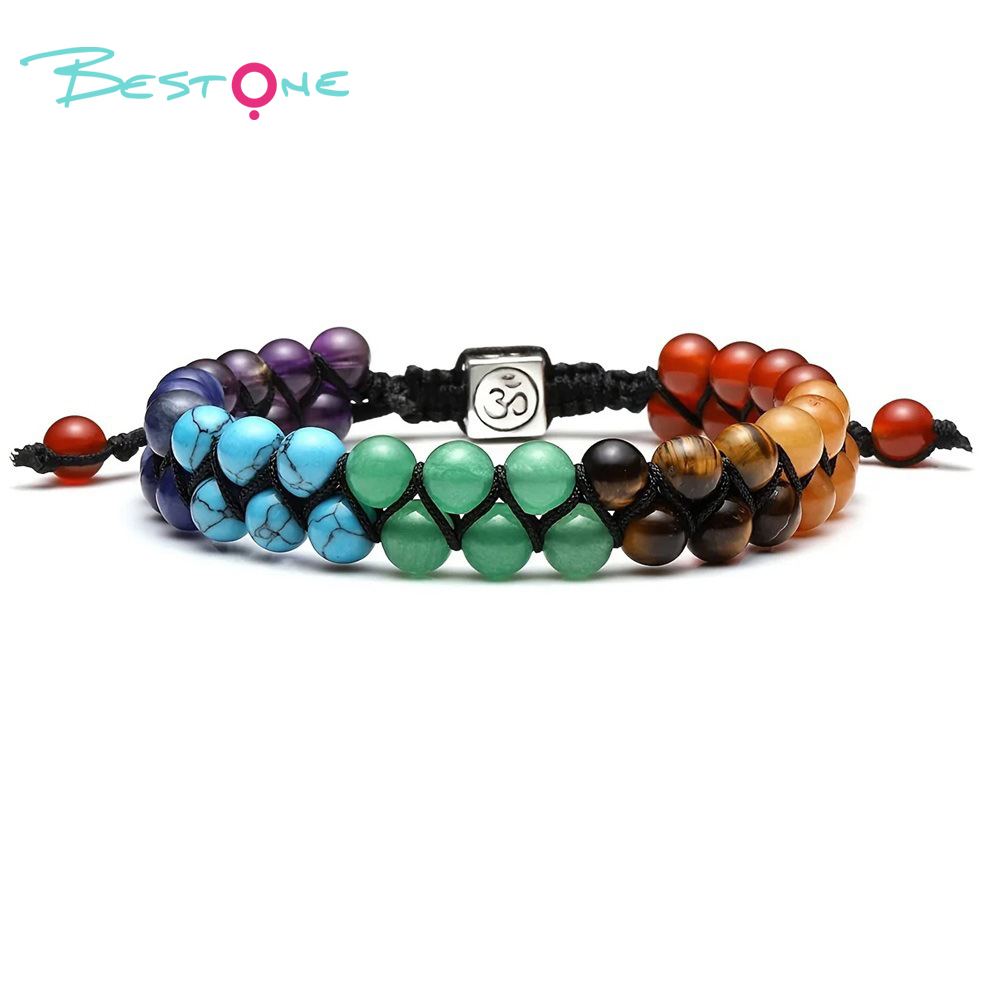 Multicolor Natural Stone Bracelet – Healing Crystal & Energy Gemstone Yoga Jewelry