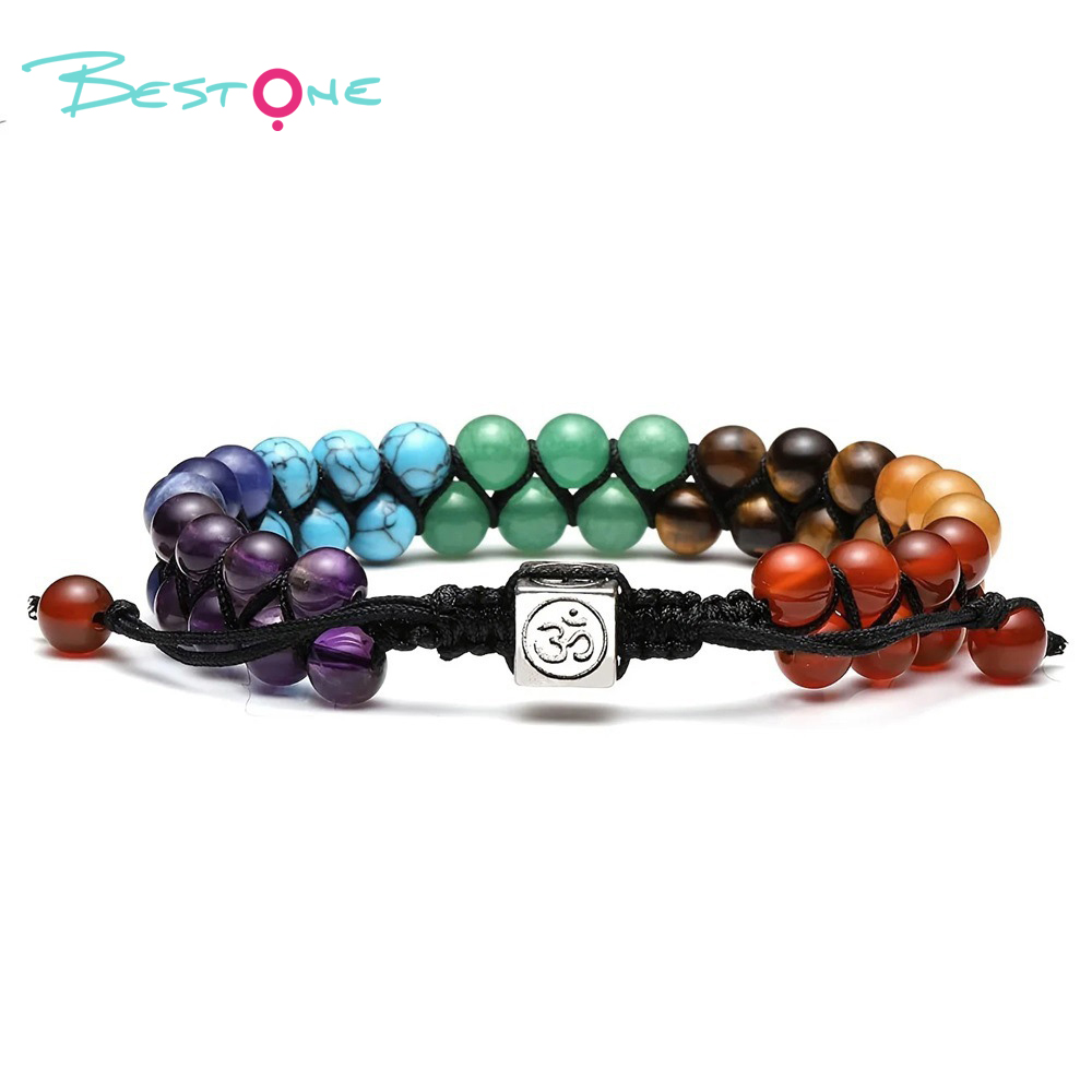 Multicolor Natural Stone Bracelet – Healing Crystal & Energy Gemstone Yoga Jewelry