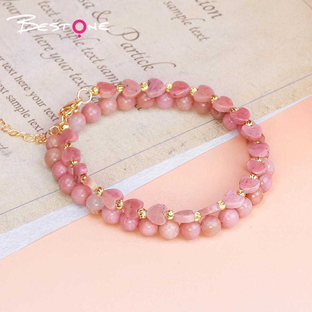 Double-Layer Heart Beaded Bracelet – White Crystal, Opal, Rose Quartz, Red Jasper, Tiger Eye, Amazonite & More – Adjustable Lobster Clasp Double-Layer Heart Beaded Bracelet – White Crystal, Opal, Rose Quartz, Red Jasper, Tiger Eye, Amazonite & More – Adjustable Lobster Clasp