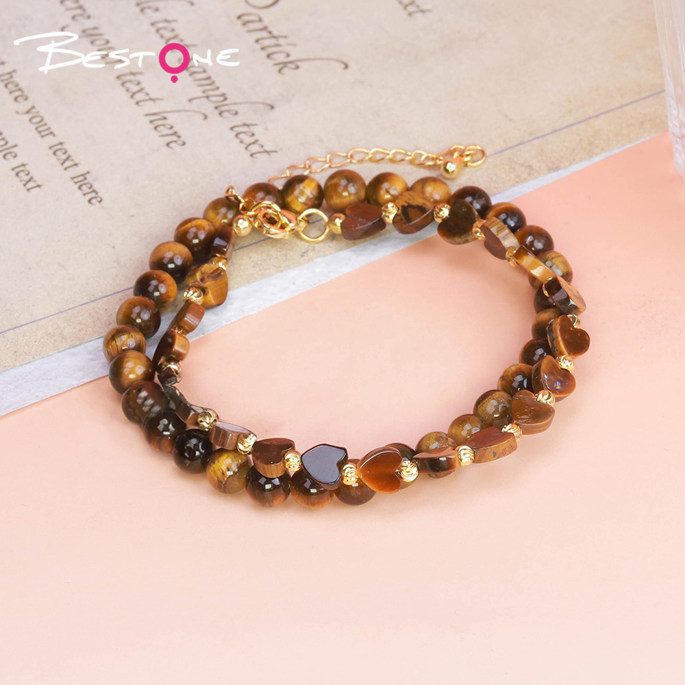 Double-Layer Heart Beaded Bracelet – White Crystal, Opal, Rose Quartz, Red Jasper, Tiger Eye, Amazonite & More – Adjustable Lobster Clasp Double-Layer Heart Beaded Bracelet – White Crystal, Opal, Rose Quartz, Red Jasper, Tiger Eye, Amazonite & More – Adjustable Lobster Clasp