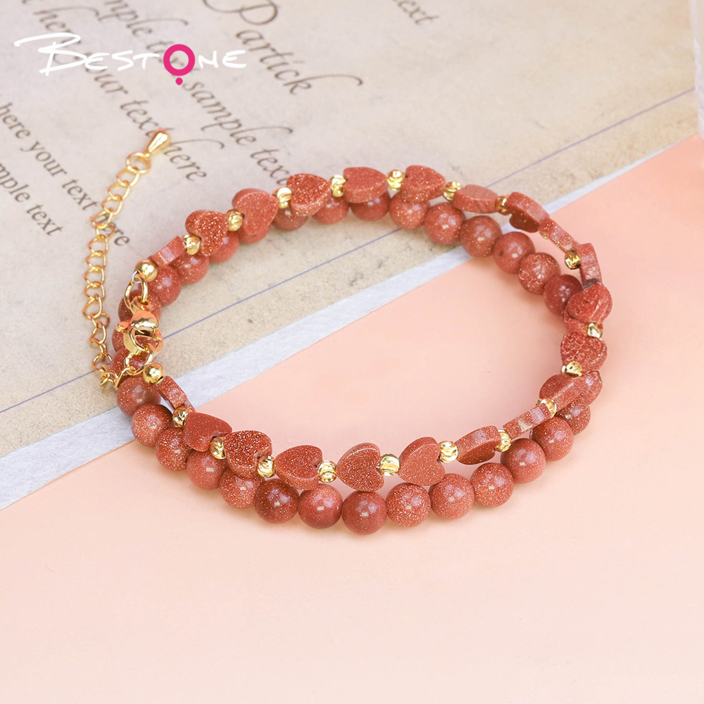 Double-Layer Heart Beaded Bracelet – White Crystal, Opal, Rose Quartz, Red Jasper, Tiger Eye, Amazonite & More – Adjustable Lobster Clasp Double-Layer Heart Beaded Bracelet – White Crystal, Opal, Rose Quartz, Red Jasper, Tiger Eye, Amazonite & More – Adjustable Lobster Clasp