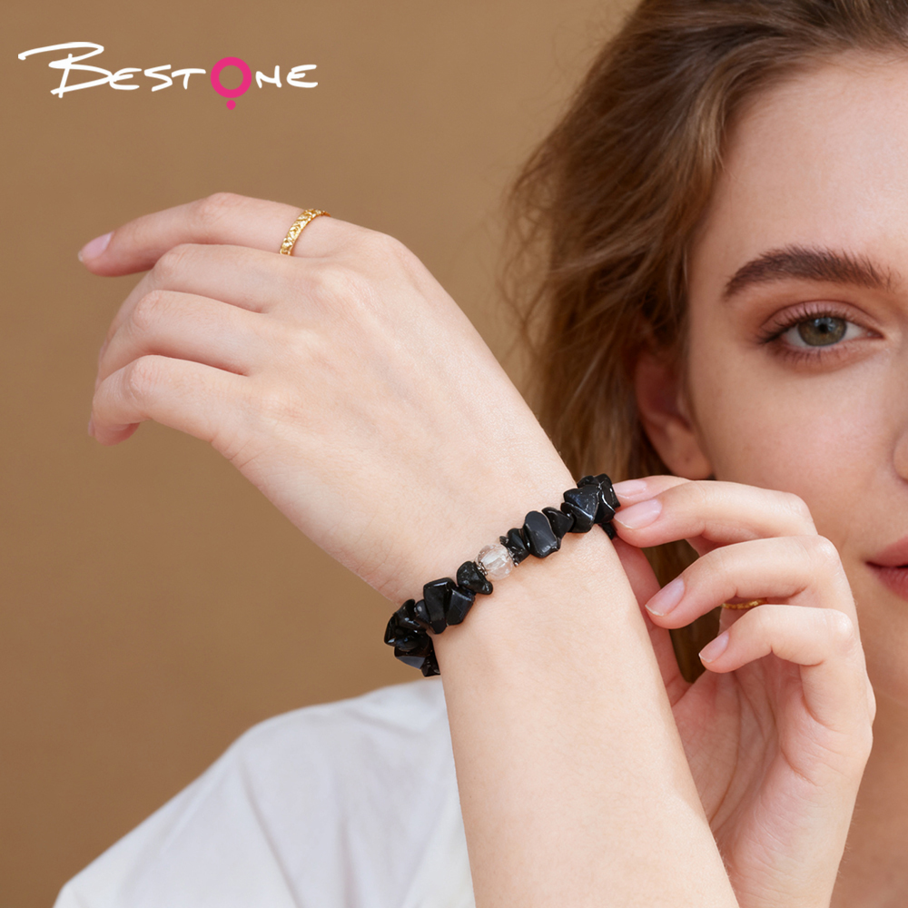 Gemstone Chip Bracelet with Single Bead – Clear Quartz 8mm – Metal Flower Setting 7mm – Pink Quartz, Amethyst, Amazonite, Turquoise, Tiger Eye, Red Agate, Red Jasper, Black Agate Gemstone Chip Bracelet with Single Bead – Clear Quartz 8mm – Metal Flower Setting 7mm – Pink Quartz, Amethyst, Amazonite, Turquoise, Tiger Eye, Red Agate, Red Jasper, Black Agate