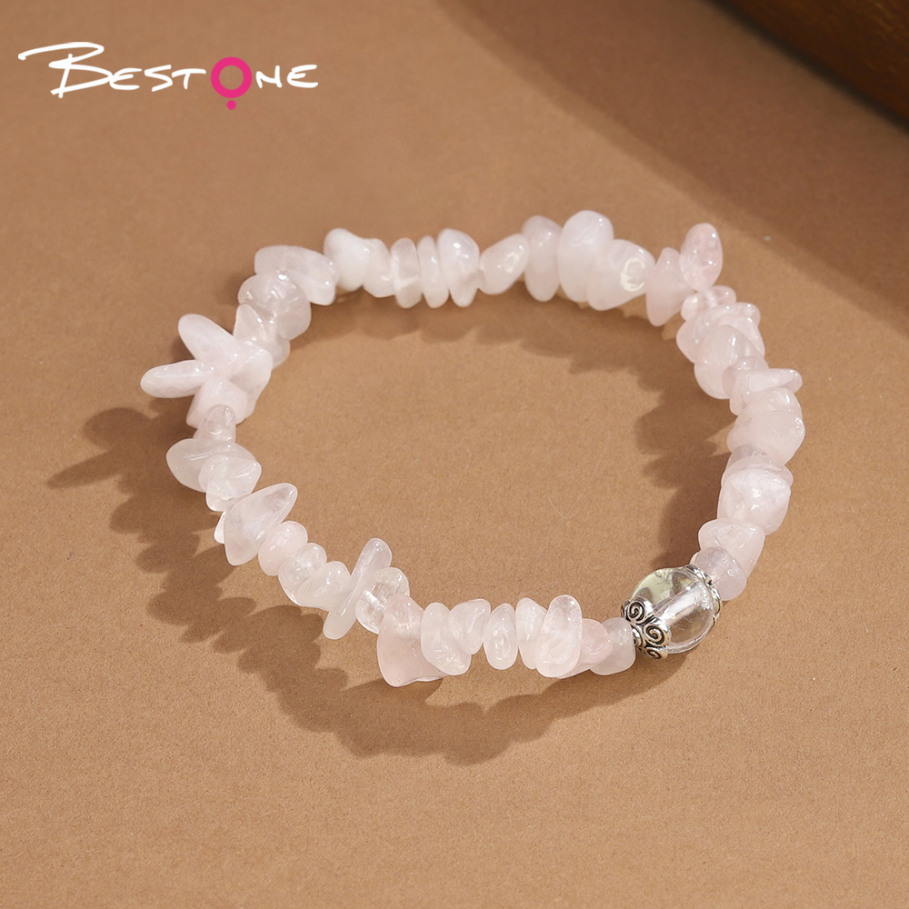 Gemstone Chip Bracelet with Single Bead – Clear Quartz 8mm – Metal Flower Setting 7mm – Pink Quartz, Amethyst, Amazonite, Turquoise, Tiger Eye, Red Agate, Red Jasper, Black Agate Gemstone Chip Bracelet with Single Bead – Clear Quartz 8mm – Metal Flower Setting 7mm – Pink Quartz, Amethyst, Amazonite, Turquoise, Tiger Eye, Red Agate, Red Jasper, Black Agate