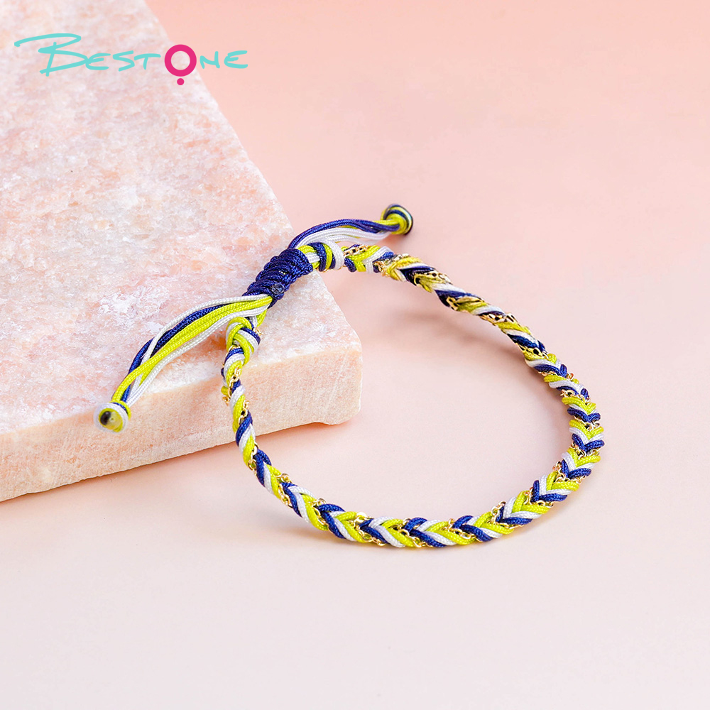 Braided Cord Bracelet with Metal Chain – Colorful Twisted Rope – Adjustable Unisex Fashion Jewelry Braided Cord Bracelet with Metal Chain – Colorful Twisted Rope – Adjustable Unisex Fashion Jewelry