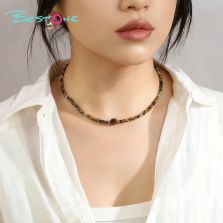 Healing Crystal & Energy Gemstone Necklace Set – Green Aventurine, Rose Quartz, Obsidian, Tiger Eye, Amazonite, Amethyst, 41cm