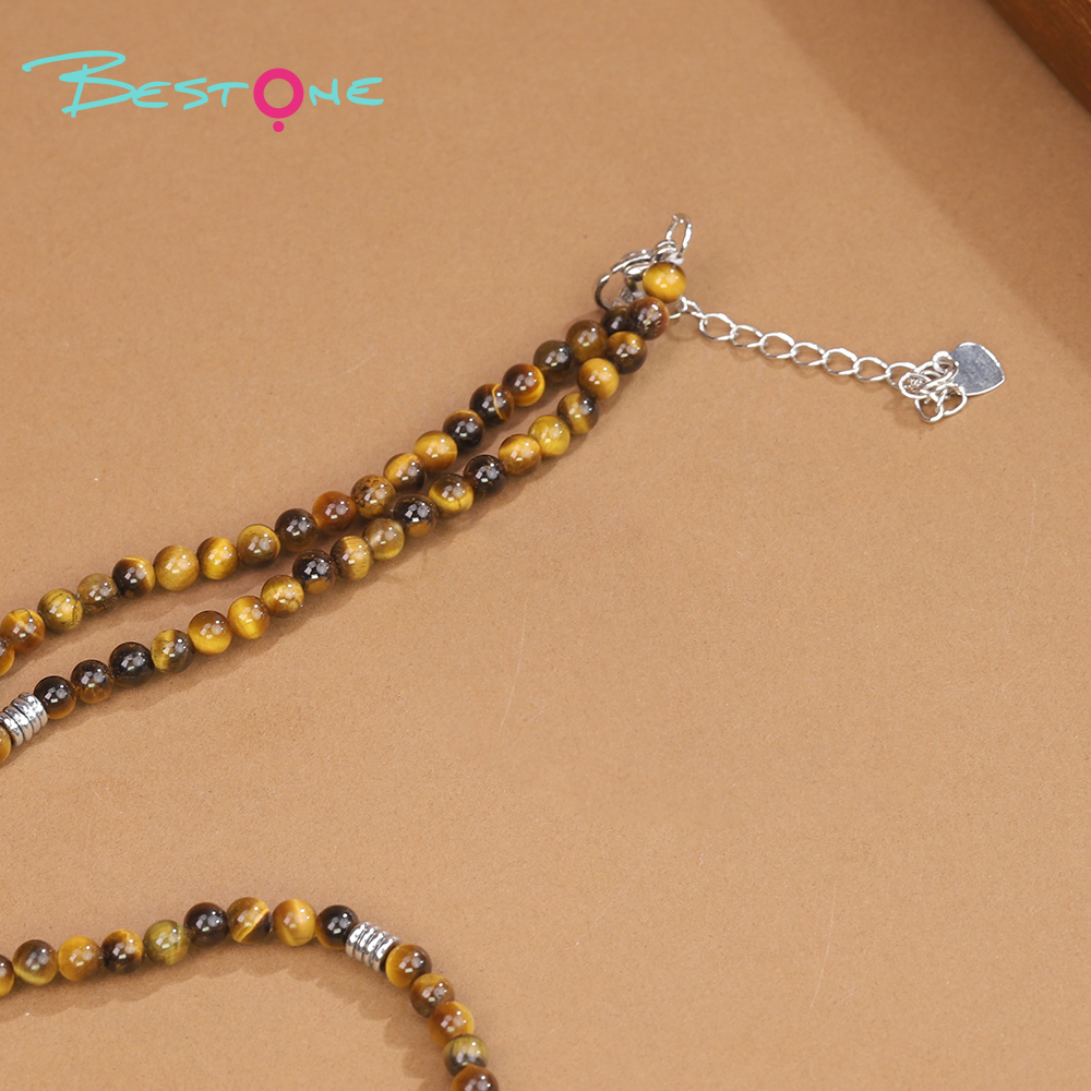 Healing Crystal & Energy Gemstone Necklace Set – Green Aventurine, Rose Quartz, Obsidian, Tiger Eye, Amazonite, Amethyst, 41cm