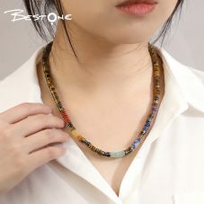 Healing Crystal & Energy Gemstone Necklace – Tiger Eye, Green Aventurine & Map Stone