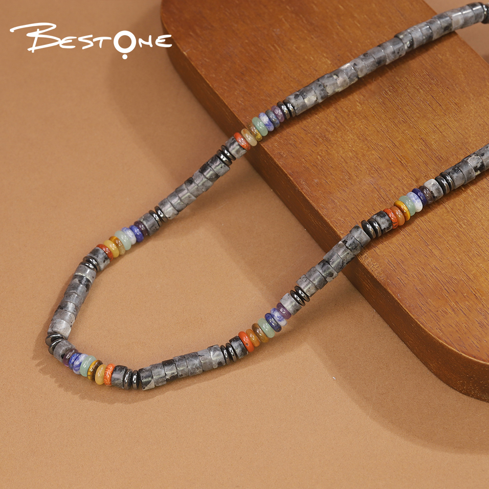 Healing Crystal & Energy Gemstone Necklace – Tiger Eye, Green Aventurine & Map Stone