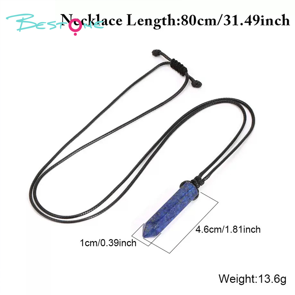 Healing Crystal & Energy Gemstone Necklace Set – Green Aventurine, Tiger Eye, Obsidian & Opal, Black Wax Cord