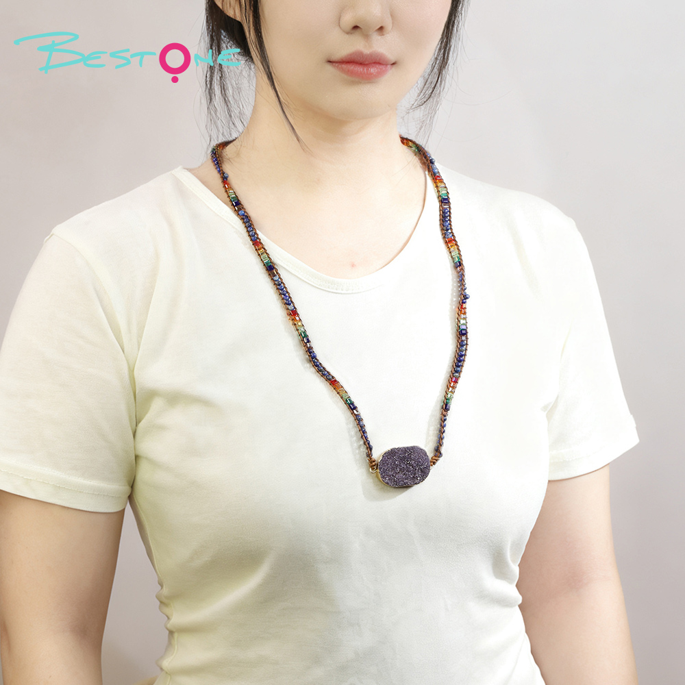 Wholesale Healing Crystal & Energy Gemstone Necklace Set – Blue & Purple Crystal, Amazonite, Rose Quartz, Lapis