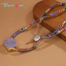 Wholesale Healing Crystal & Energy Gemstone Necklace Set – Blue & Purple Crystal, Amazonite, Rose Quartz, Lapis