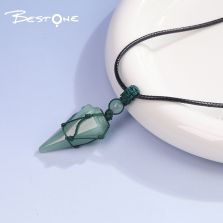 Adjustable Wax Cord Necklace with Healing Crystal & Energy Gemstone Pendants