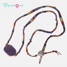 Wholesale Healing Crystal & Energy Gemstone Necklace Set – Blue & Purple Crystal, Amazonite, Rose Quartz, Lapis