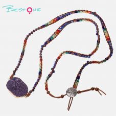 Wholesale Healing Crystal & Energy Gemstone Necklace Set – Blue & Purple Crystal, Amazonite, Rose Quartz, Lapis