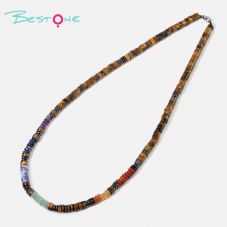 Healing Crystal & Energy Gemstone Necklace – Tiger Eye, Green Aventurine & Map Stone