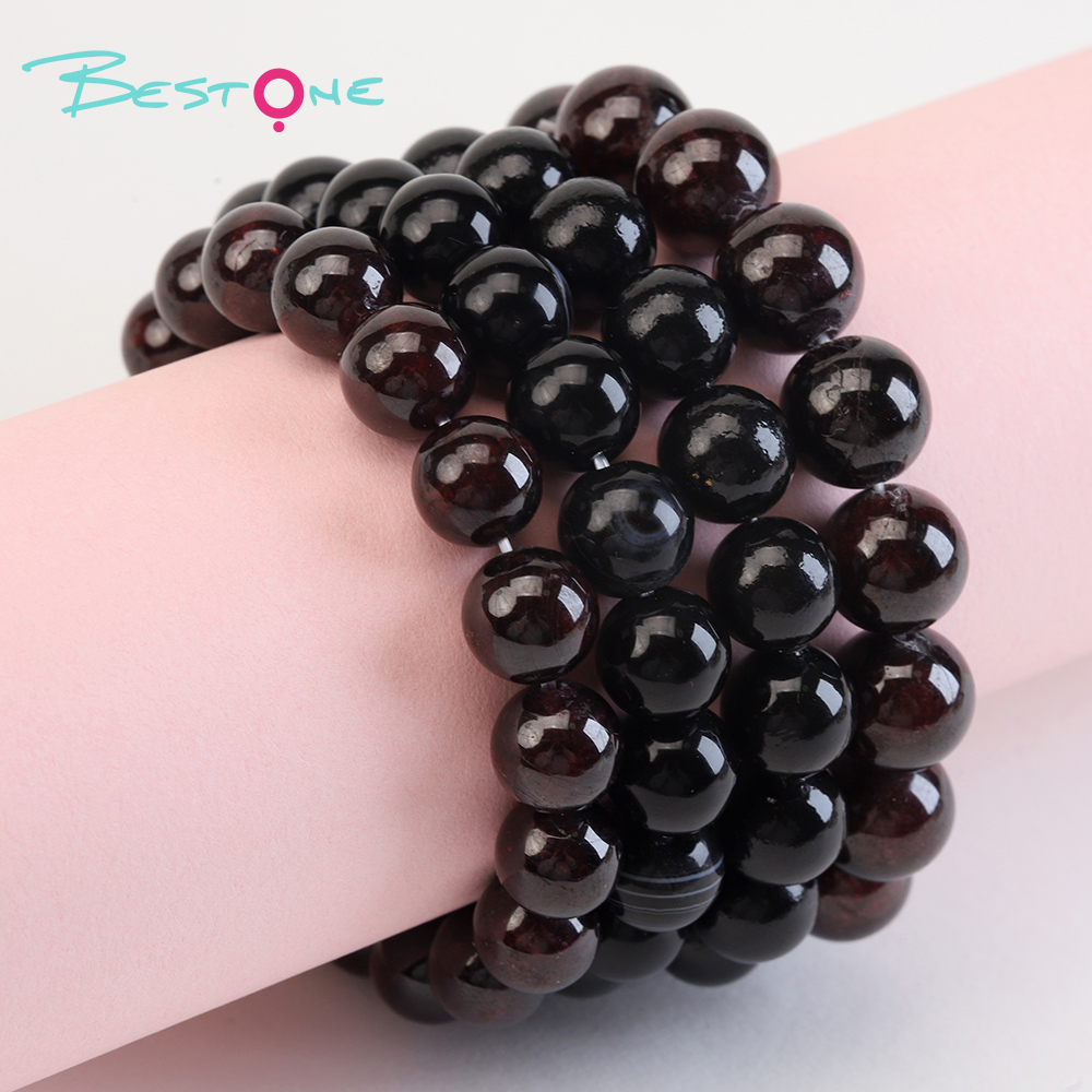 Colorful Gemstone Beaded Stretch Bracelet Set