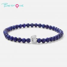 Star & Moon Gemstone Stretch Bracelet (4mm Beads, Multiple Stones, 17–21cm +2)