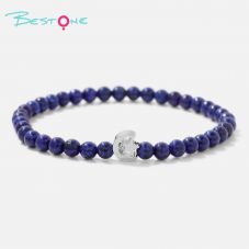 Star & Moon Gemstone Stretch Bracelet (4mm Beads, Multiple Stones, 17–21cm +2)