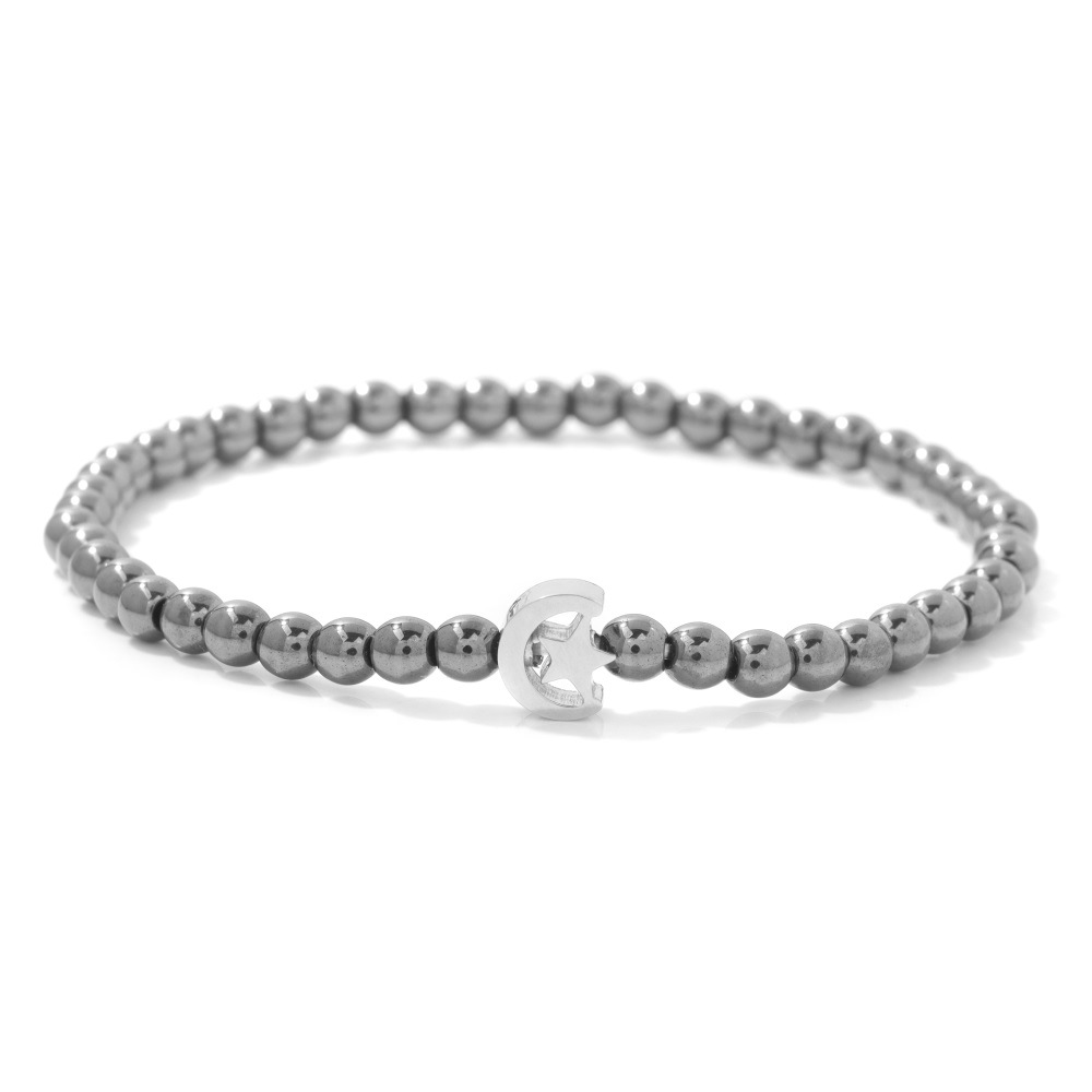 Star & Moon Gemstone Stretch Bracelet (4mm Beads, Multiple Stones, 17–21cm +2)