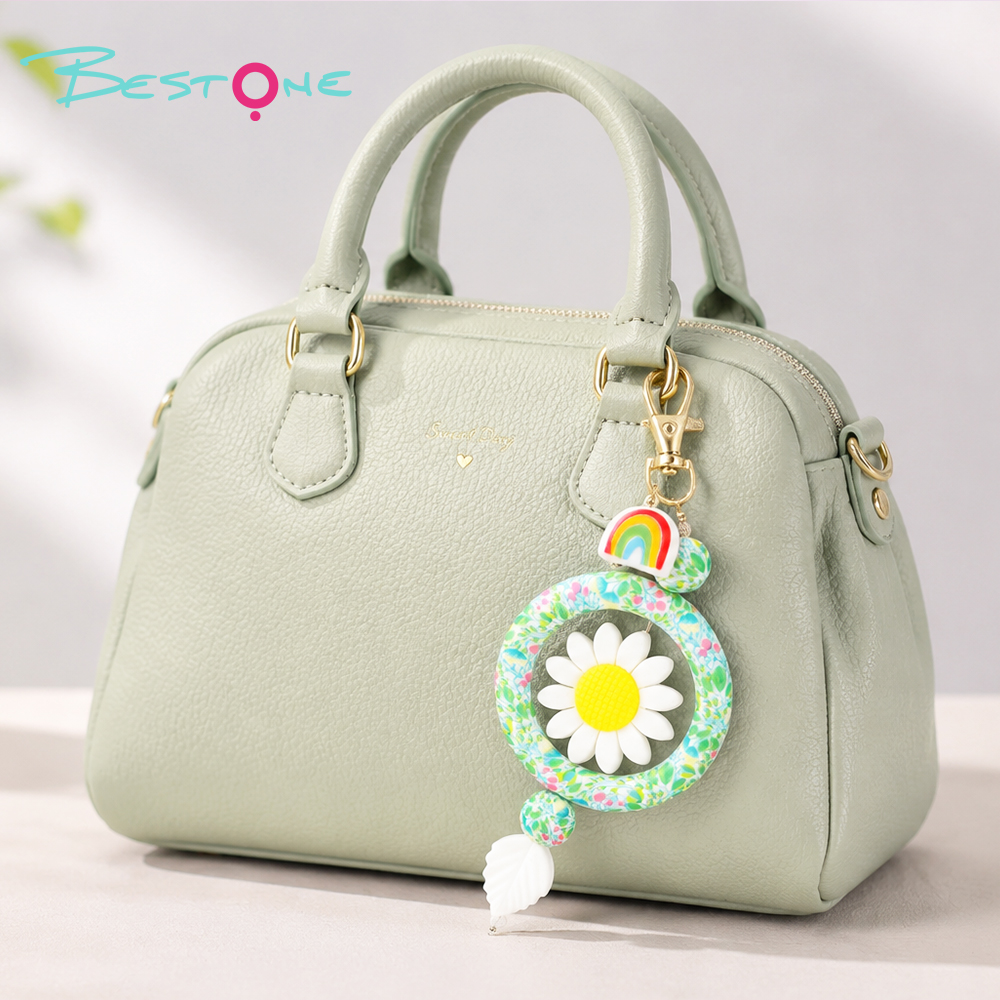 Wholesale Silicone Floral Bag Charms for Handbags & Backpacks